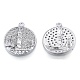Латунные микропаве прозрачные подвески с фианитом KK-N216-566P-1