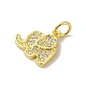 Подвески из настоящей 18-каратной позолоченной латуни с фианитами KK-M283-02E-01-2
