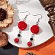 Серьги с подвесками из смолы EJEW-JE06016-2