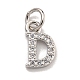 Буквица из латуни с подвесками из кубического циркония KK-Q814-26D-P-1