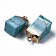 Синтетические бирюзовые подвески G-Q998-035C-3