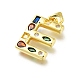 Латунные микропаве прозрачные подвески с фианитом KK-G521-01G-E-01-2