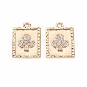 Латунные микропаве прозрачные подвески с фианитом KK-S356-769