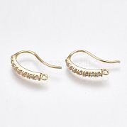 Латунные крючки для сережек KK-T038-252G