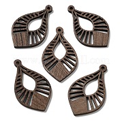Полые подвески из орехового дерева WOOD-G018-07-1