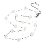Ожерелья из цепочек с самородками опалита NJEW-H041-06P-02