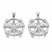 Латунные микропаве прозрачные подвески с фианитом KK-S356-214P-NF