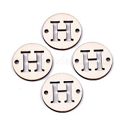 Необработанные соединители звеньев из натурального тополя WOOD-S045-140B-01H