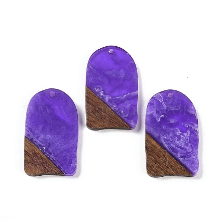 Подвески из смолы и дерева WOOD-F015-13D-1