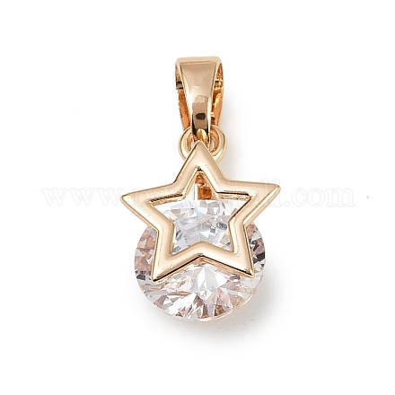 Латунные микро проложить кубического циркония подвески KK-E795-03KCG-02-1