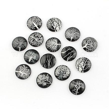 Кабошоны из стекла GGLA-Q041-25mm-CM-1