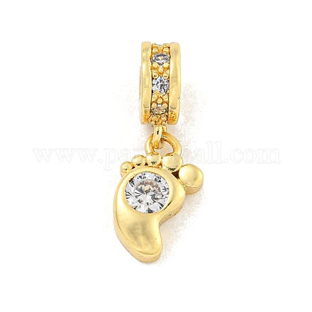 Латунные микропаве прозрачные подвески с фианитом KK-U007-02G-08-1