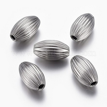 Рифленые бусины из нержавеющей стали марки 304 STAS-P218-27-6mm-1