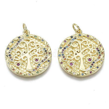 Латунные микро проложить кубического циркония подвески ZIRC-S061-166G-NF-1