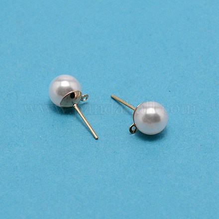 Фурнитура для сережек-гвоздиков из нержавеющей стали 304 STAS-WH0029-02C-01-1