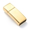 Ion Plating(IP) 316 Surgical Stainless Steel Bayonet Clasps, Rectangle, Real 18K Gold Plated, 33x13.5x8mm, Inner Diameter: 11.5x6mm