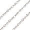 304 Stainless Steel Curb Chains, with Spool, Soldered, Stainless Steel Color, 1x5x0.5mm, 25m