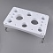 PP Plastic Piping Bag Display Holders, Pastry Bag Storage Organizer Rack, with 430 Stainless Steel Support, Rectangle, White, 290x180x120mm
