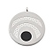 304 Stainless Steel Pendants, with Enamel, Flat Round Charm, Black, 39.5x35x3mm, Hole: 3mm