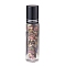 Glass Roller Ball Bottles, Essential Oil Refillable Bottle, with Tourmaline Chip Beads, for Personal Care, 107x15mm, Beads: 3x11~3x7mm, Capacity: 10ml