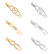 SUPERFINDINGS 6Pcs 3 Styles 2 Colors Fold Over Jewelry Clasp Bowknot Rhinestone Foldover Extension Clasp Platinum Gold Watch Band Clasps for Bracelet Necklace Making DIY Jewelry Extender