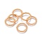 MIYUKI & TOHO Handmade Japanese Seed Beads, with Golden Plated 304 Stainless Steel Link Rings, Loom Pattern, Ring/Circle, PeachPuff, 18~19x1.7mm, Inner Diameter: 14mm