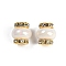 Brass Beads, Cadmium Free & Lead Free, with Rhinestone & Resin, Golden, Seashell Color, 14.5x13.5mm, Hole: 3.5mm