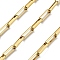 Ion Plating(IP) 304 Stainless Steel Rectangle Link Chains, Unwelded, with Spool, Polished, Real 18K Gold Plated, 12x4x2mm