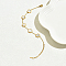 Stainless Steel Cable Chain Bracelets with Lobster Claw Clasp, Shell Flower Link Bracelet for Women, Real 18K Gold Plated, 6-3/4 inch(17cm)