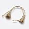 Twisted Polyester Bracelets Making, with Tassel & Brass Findings, Dark Khaki, 11 inch~12-5/8 inch(28~32cm), 2mm, Hole: 2mm