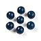 Opaque Solid Color Glass Beads, Round, Marine Blue, 8~8.5mm, Hole: 1.2~1.6mm, about 1420pcs/1000g