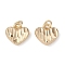 Brass Charms, Heart Charms, Cadmium Free & Nickel Free & Lead Free, Real 18K Gold Plated, 11.5x12x3.5mm, Hole: 3mm