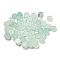 Natural White Jade Dyed Cabochons, Half Round, Aquamarine, 4x2~2.5mm