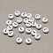 White and Black Acrylic , Flat Round with Num.7, 7x4mm, Hole: 1.3mm, about 3600pcs/500g