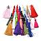 Multi-style Polyester Tassel Pendants, Mixed Color, 80~135x15~35x4~9.5mm, Hole: 4.7x3mm