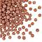 Undyed Natural Rudraksha Beads, Round, Sienna, 6~9x6~9mm, Hole: 0.8~1.2mm
