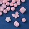 Opaque Acrylic Beads, Glitter Beads, Mixed Shapes, Pearl Pink, 10.5~17x11~20x5.5~13.5mm, Hole: 1.6~3mm