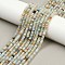 Natural Flower Amazonite Beads Strands, Rondelle, 4x2mm, Hole: 0.8mm, about 168pcs/strand, 15.08''(38.3cm)