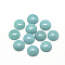 Natural White Jade Cabochons, Dyed, Half Round/Dome, Aqua, 12x5mm