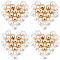 8Pcs Shell Pearl Beaded Pendants, with Real 18K Gold Plated Brass Beads, Heart Charms, White, 21x22x4mm, Hole: 3.7mm