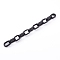 Opaque Spray Painted Acrylic   Linking Cable Chains, Quick Link Chains, Black, 18.5x11.5x5mm, about 39.37 inch(1m)/strand