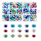 Glass European Beads, Large Hole Beads, with  Brass Core, Rondelle, Mixed Color, 9x14x14mm, Hole: 4.5mm, about 100pcs/box