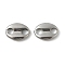 Non-Tarnish 304 Stainless Steel Links Connectors, Coffee Bean, Stainless Steel Color, 14x10x3.5mm, Hole: 3.5mm