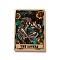 Printed Acrylic Pendants, Rectangle with Tarot Card Theme Pattern Charm, The Lover, Teal, 37.5x26.5x2mm, Hole: 1.7mm
