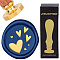 Brass Wax Seal Stamps with Wood Handle, for DIY Scrapbooking, Heart, 25mm