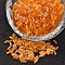 Glass Bugle Beads, Transparent Colours Rainbow, Orange, 3~5x1.8~2mm, Hole: 0.8mm, about 12000pcs/450g
