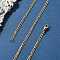 304 Stainless Steel Figaro Chain Necklaces, with Lobster Clasps, Golden, 17.7 inch(45cm), 2mm
