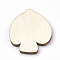 Wooden Cabochons, Laser Cut Wood Shapes, Jellyfish, PapayaWhip, 30x25x2.5mm