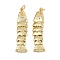 Brass Micro Pave Cubic Zirconia Pendants, with Jump Ring, Fish Charms, Rack Plating, Long-Lasting Plated, Lead Free & Cadmium Free, Real 18K Gold Plated, 36.5x9x4mm, Hole: 3mm