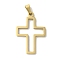 Ion Plating(IP) 304 Stainless Steel Pendants, Religion, Cross Charm, Golden, 34.5x22.5x2mm, Hole: 7.5x3.5mm